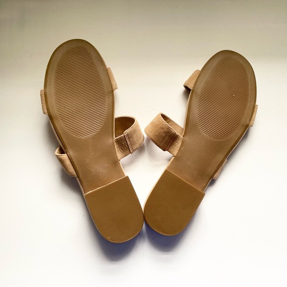 STEVE MADDEN Lacole Two Strap Beige Nude Sandals 10 - Picture 6 of 7